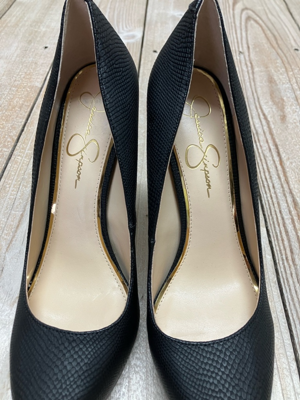 Jessica Simpson Black Textured Platform Stiletto Pump - Picture 7 of 7